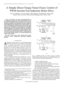 A simple direct-torque neuro-fuzzy control of PWM-inverter