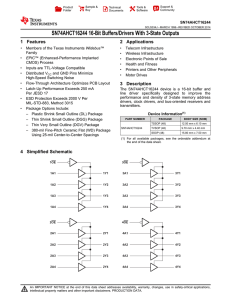 SN74AHCT16244 16-Bit Buffers/Drivers With 3