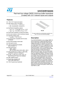 Rad hard low voltage CMOS 16-bit bus buffer transceiver (3