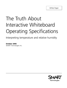 The Truth About Interactive Whiteboard Operating Specifications