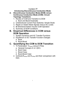 B. Empirical Differences in CCM versus DCM Operation C