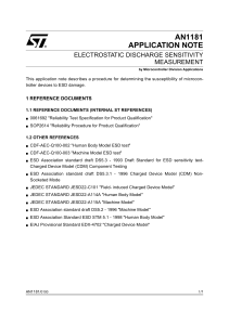 Electrostatic discharge sensitivity measurement