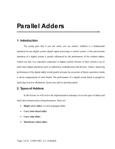 Parallel Adder
