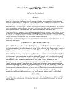 memory effect in stationary ni-cd batteries? forget about it!