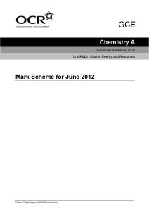 Mark Scheme - Unit F322 - Chains, energy and resources
