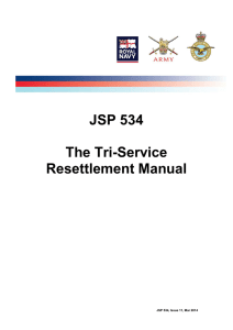 JSP 534: The Tri-Service Resettlement Manual
