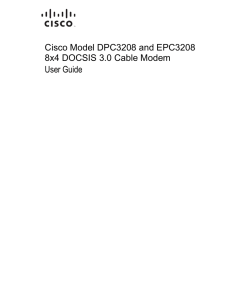 Cisco Model DPC3208 and EPC3208 8x4 DOCSIS 3.0 Cable