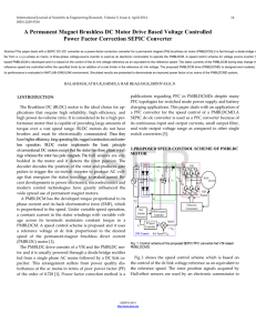 A Permanent Magnet Brushless DC Motor Drive Based Voltage