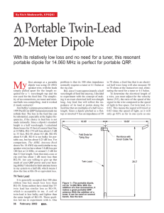A Portable Twin-Lead 20-Meter Dipole