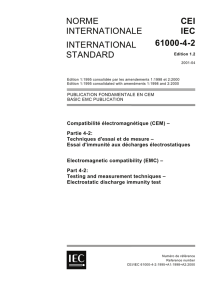 NORME INTERNATIONALE CEI IEC INTERNATIONAL STANDARD