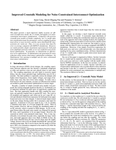 Improved Crosstalk Modeling for Noise Constrained