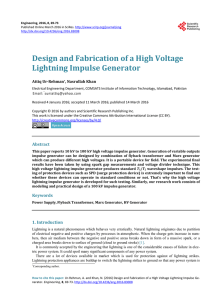 Design and Fabrication of a High Voltage Lightning Impulse Generator