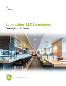 GE Lumination LED Fixtures RS Series Indirect Downlight — Data