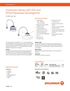 Contractor Series LED RT4 and RT5/6 Recessed Downlight Kit