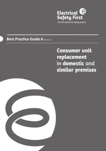 Consumer unit replacement in domestic and similar premises