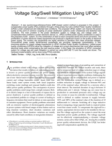 Voltage Sag/Swell Mitigation Using UPQC