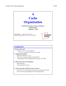 4 Cache Organization