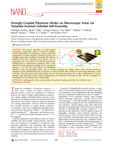 Strongly Coupled Plasmonic Modes on Macroscopic Areas via