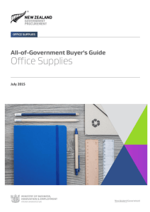 Office Supplies All of Government Buyer`s Guide