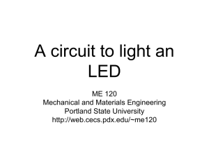 A circuit to light an LED
