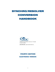 SYNCHRO/RESOLVER CONVERSION HANDBOOK