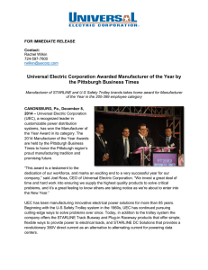 Universal Electric Corporation Awarded Manufacturer of the Year by
