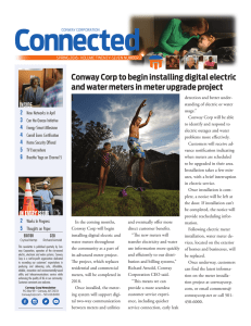 Conway Corp to begin installing digital electric and water meters in