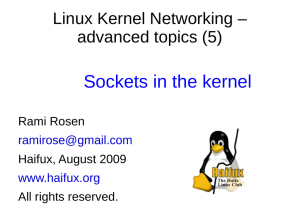 Sockets in the kernel