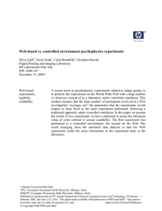 Web-based vs. controlled environment psychophysics experiments