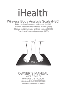 Wireless Body Analysis Scale (HS5)
