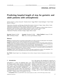 Predicting hospital length of stay for geriatric and