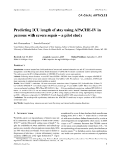 Predicting ICU length of stay using APACHE