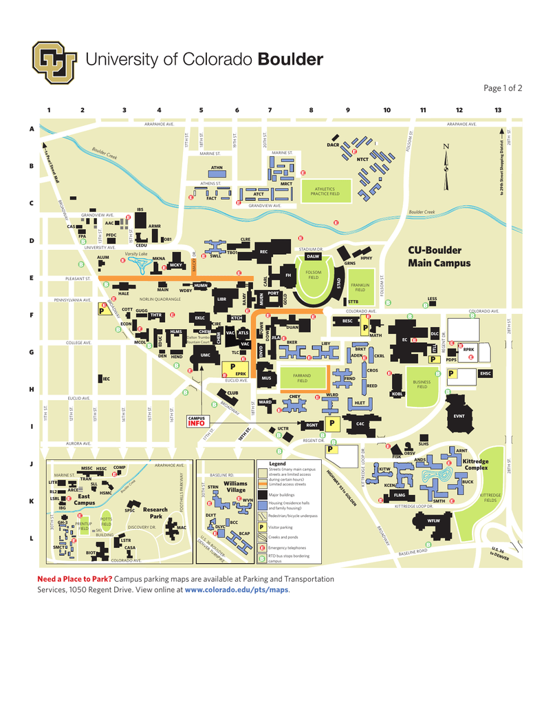 university of colorado boulder map Cu Bouder Campus Map 2013 University Of Colorado Boulder university of colorado boulder map