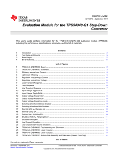 Evaluation Module for the TPS54340-Q1 Step