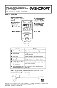 Collector/switch 1 LED operation indicator (OUT 2) 4 Digit, 8mm