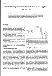 Current-limiting circuits for transistorized power supplies