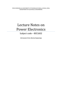 Lecture Notes on Power Electronics