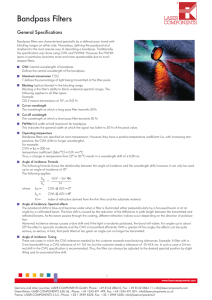 Bandpass Filters - Laser Components