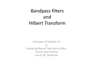 Bandpass filters and Hilbert Transform