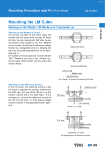 Mounting the LM Guide