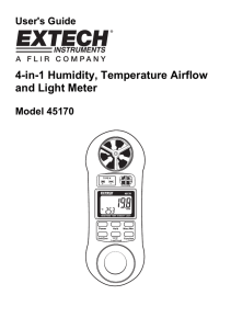 4-in-1 Humidity, Temperature Airflow and Light Meter