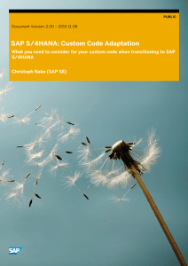 SAP S/4HANA: Custom Code Adaptation