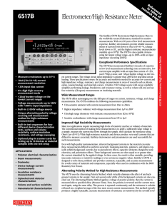 6517B Electrometer/High Resistance Meter