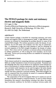 The FEMAX package for static and stationary electric and magnetic