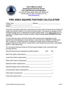 fire area square footage calculation