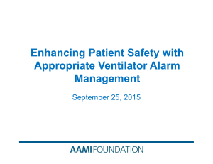 Enhancing Patient Safety with Appropriate Ventilator Alarm