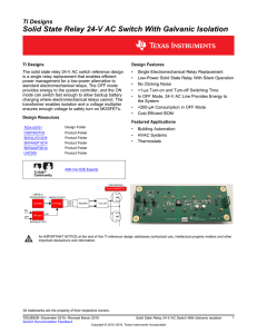 Solid State Relay 24-V AC Switch With Galvanic Isolation (Rev. B)