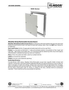Weather Strip Removable Access Doors (WSR Series)