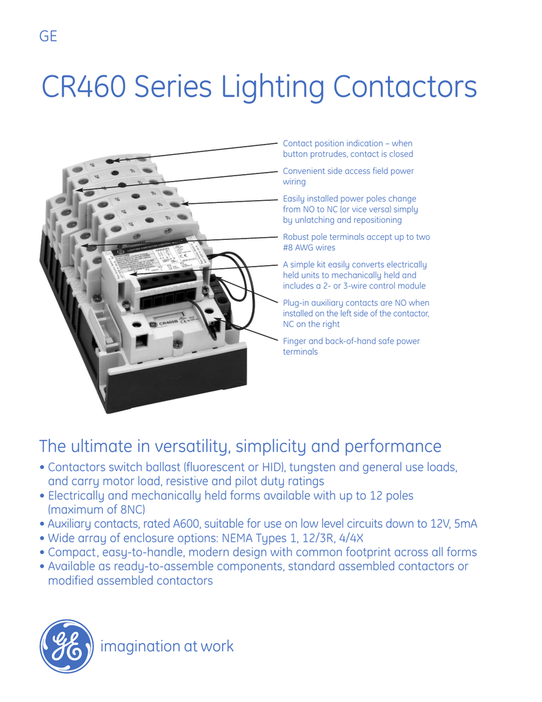 Cr460 Series Lighting Contactors