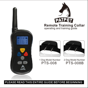 Remote Training Collar PTS-008B